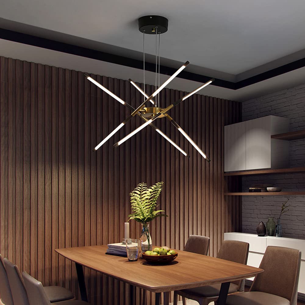 Arisha Pendant Light, Black/Gold, 6/8/10/12 Heads | ventumra