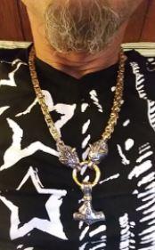 Viking Wolf Head & Mjolnir Chain Necklace/Bracelet | ventumra