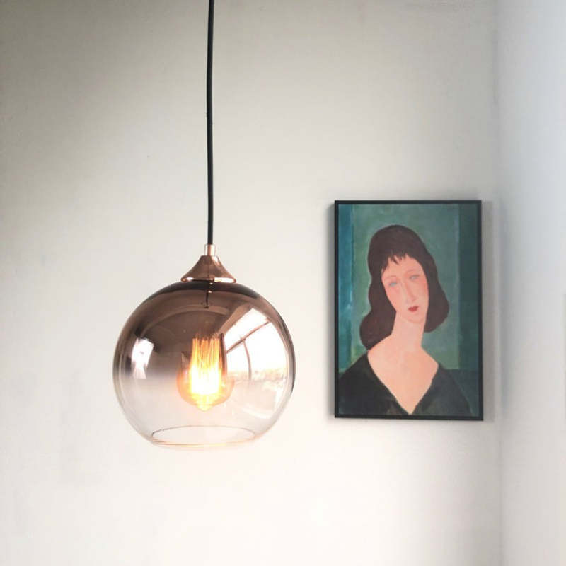 Brina Frosted Balloon Pendant Light Gradient | ventumra