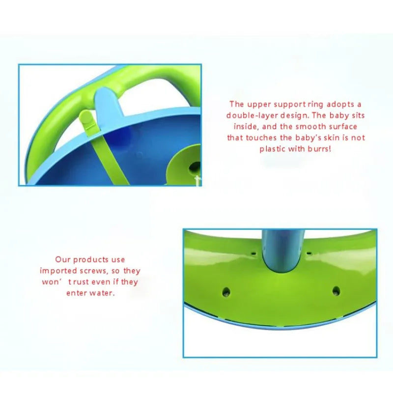 Toddler Bath Seat — Non-Slip Design with Supportive Backrest