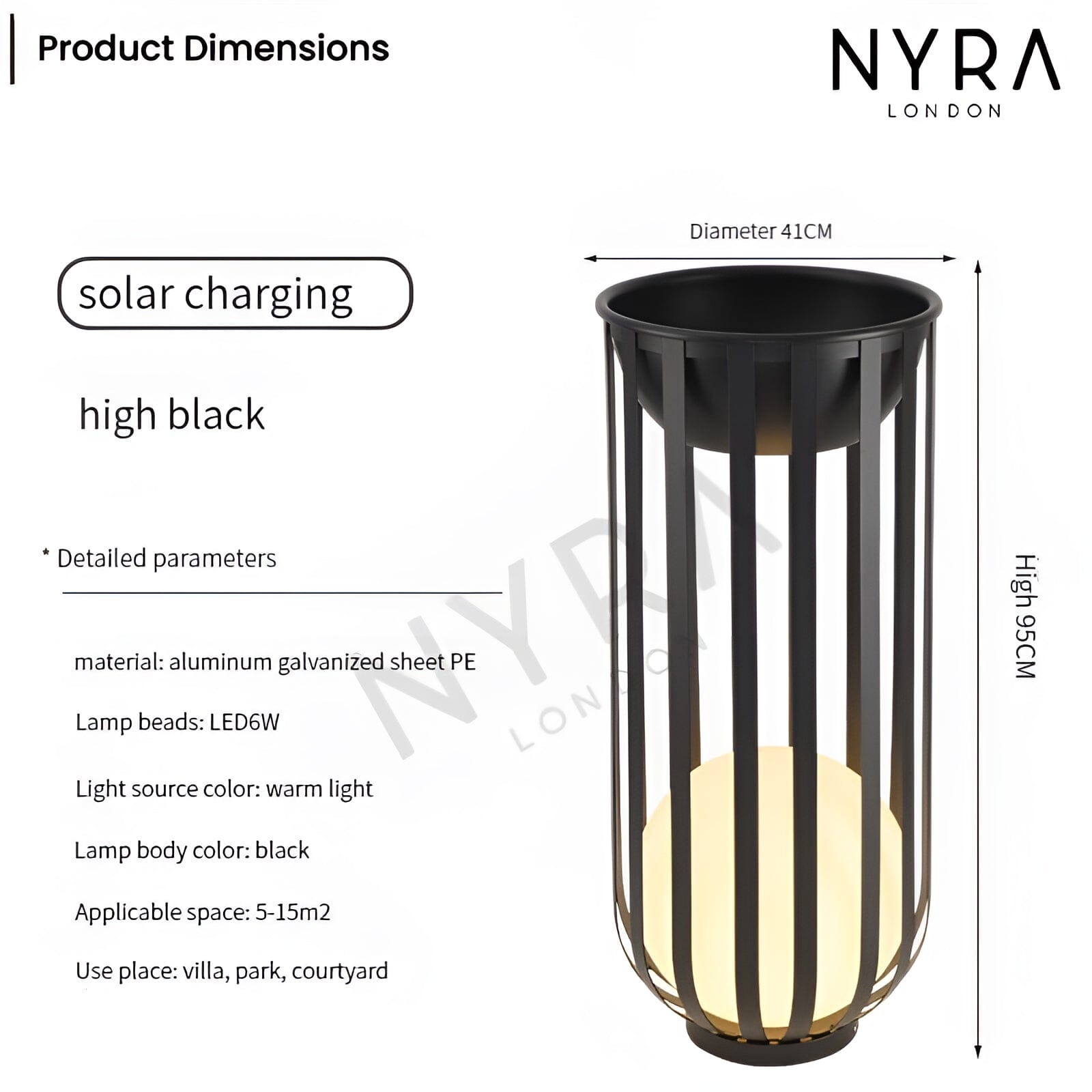 SylvaGlow | Waterproof Solar Flower Pot Lamp for Outdoors
