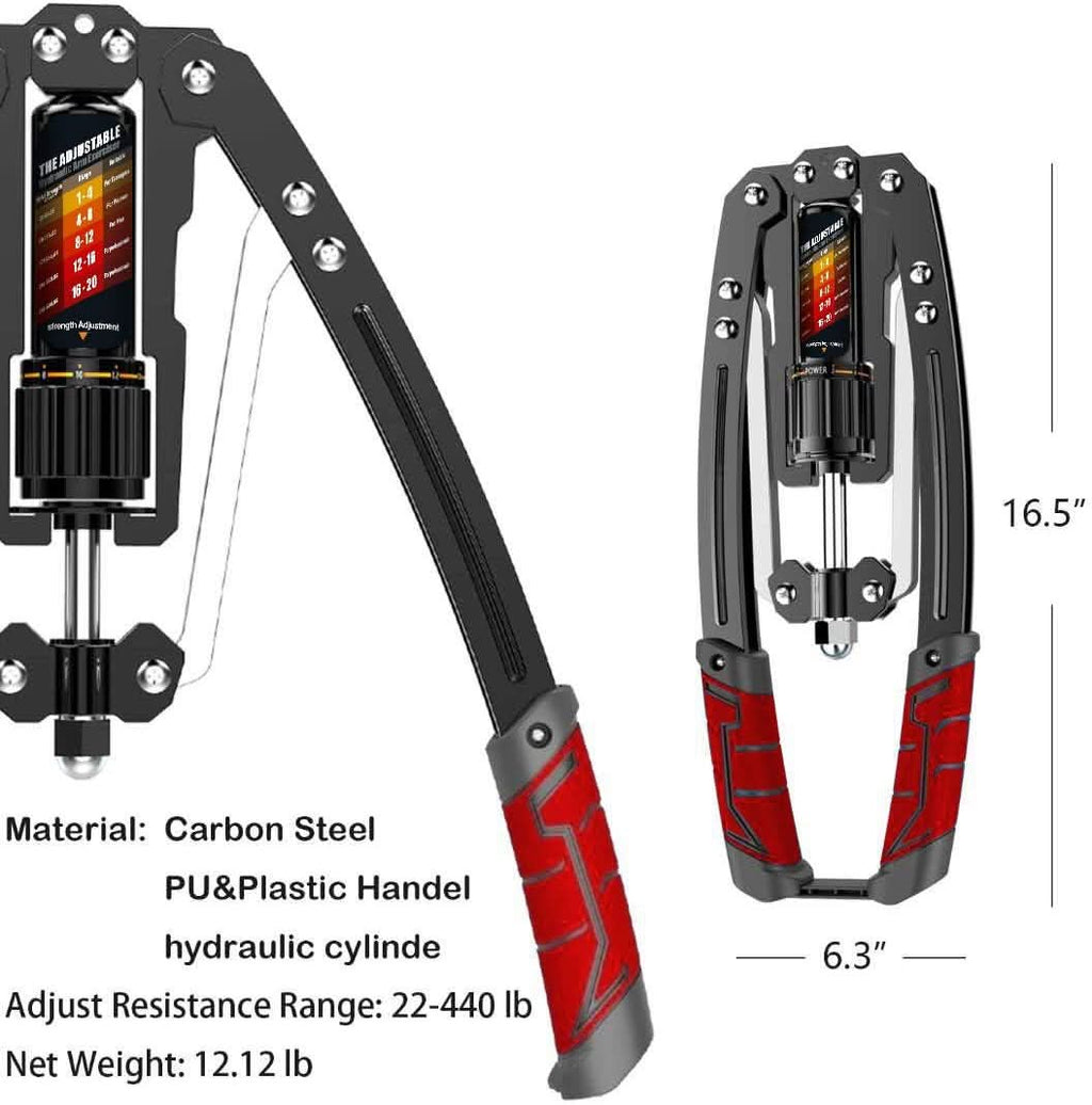 HydraMove Adjustable Hydraulic Arm Trainer — Built-In Fluid Cylinder, Progressive Resistance