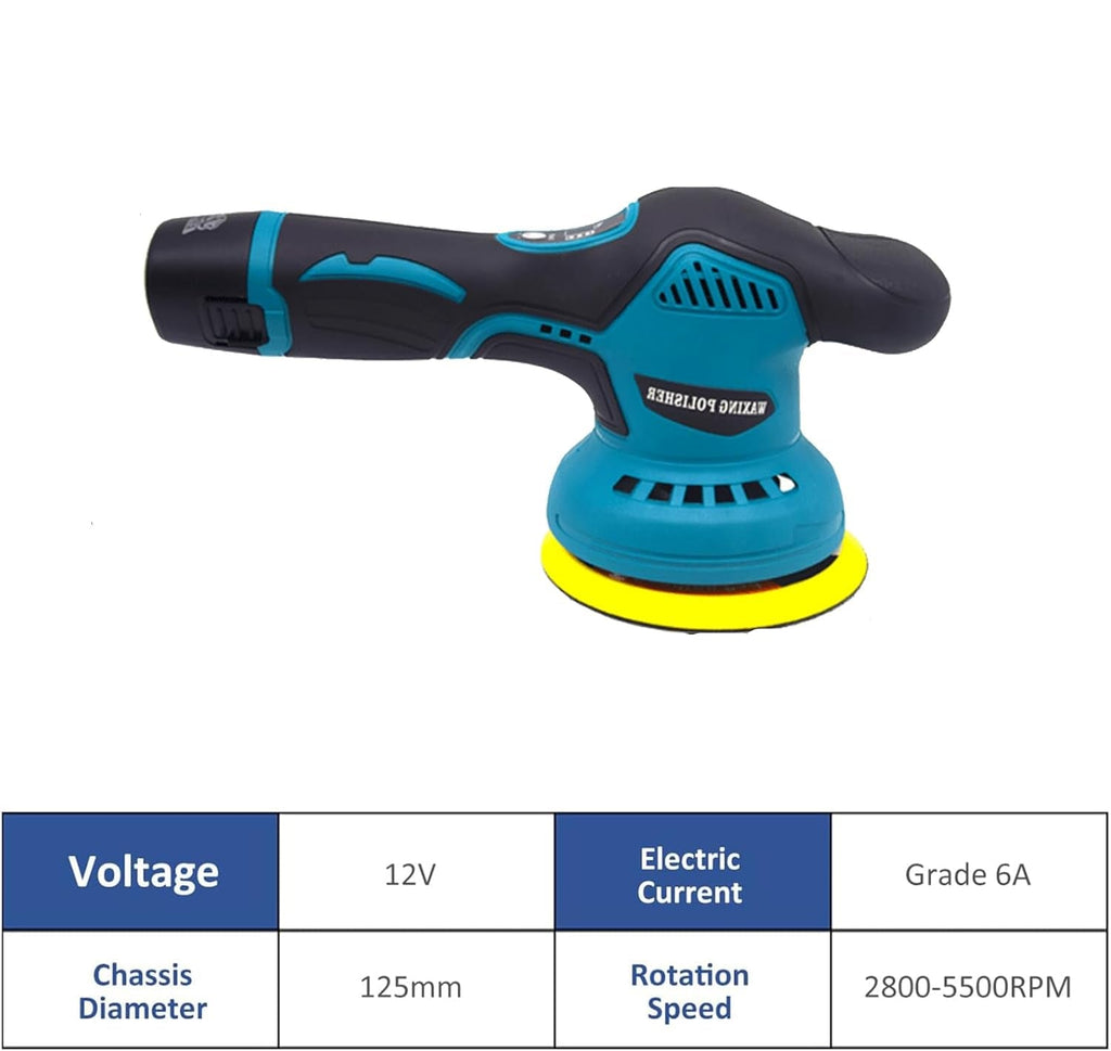 Cordless Car Polisher with Dual Batteries and 8-Speed Control – Torvex | ventumra