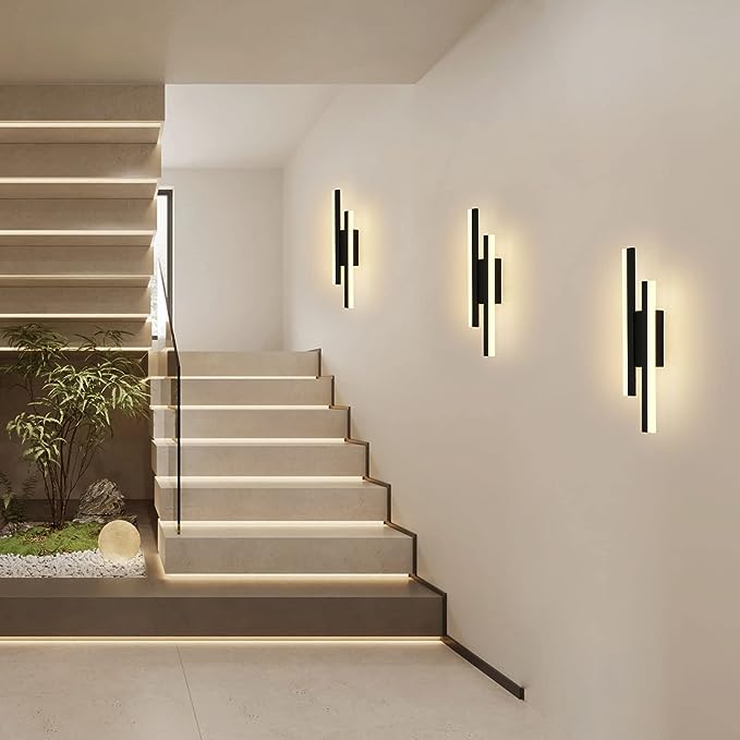 Stripe Pattern LED Wall Lamp for Hallways and Living Areas