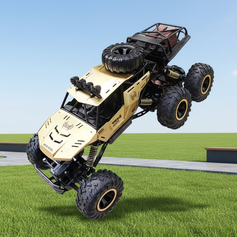 TrailRover 6WD Remote-Controlled Monster Truck — Direct Wheel Traction, Flexible Spring Suspension