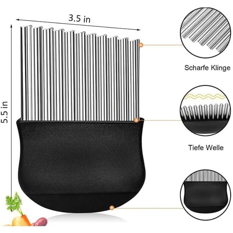 High-Quality Stainless Steel Crinkle Cutter — Rust-Resistant