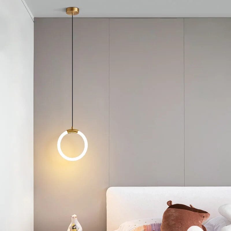 AureliaHalo Nordic LED Hoop Pendant Light For Interiors