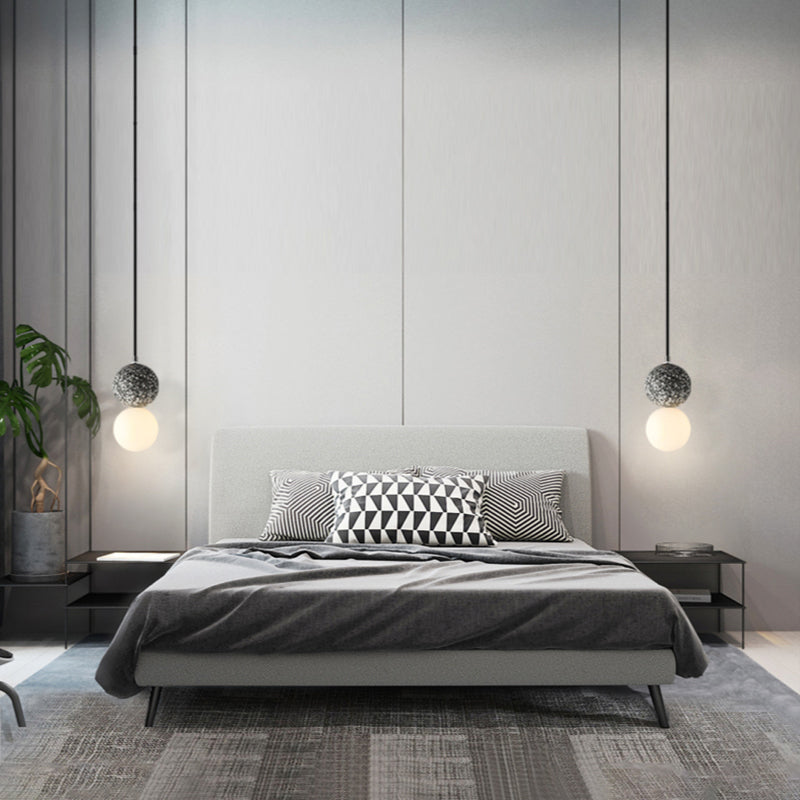LuminaGlobe LED Globe Pendant Lights in Black and White Glass for Dining Table