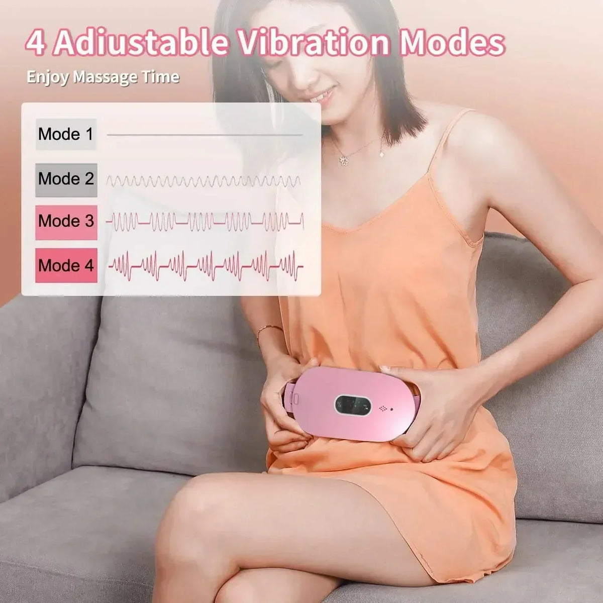 CalmiWave Portable Massage Pad — Graphene Heat Element, Vibration Settings