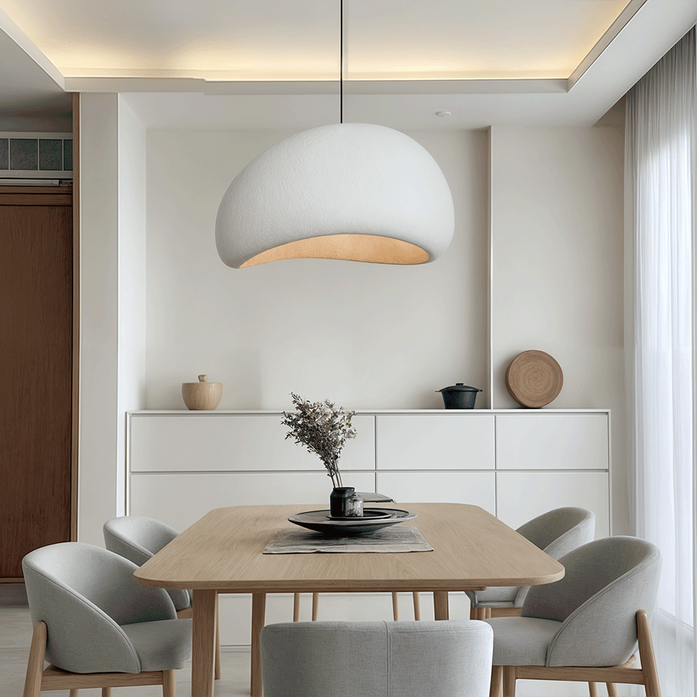LumaNest dimbar taklampa i polystyren — justerbar belysning