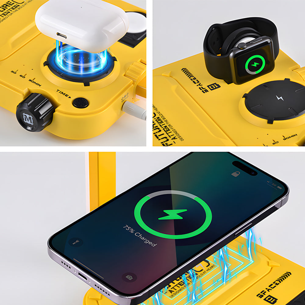 LumaCore 3-In-1 RGB Wireless Charging Desk Lamp With Timer