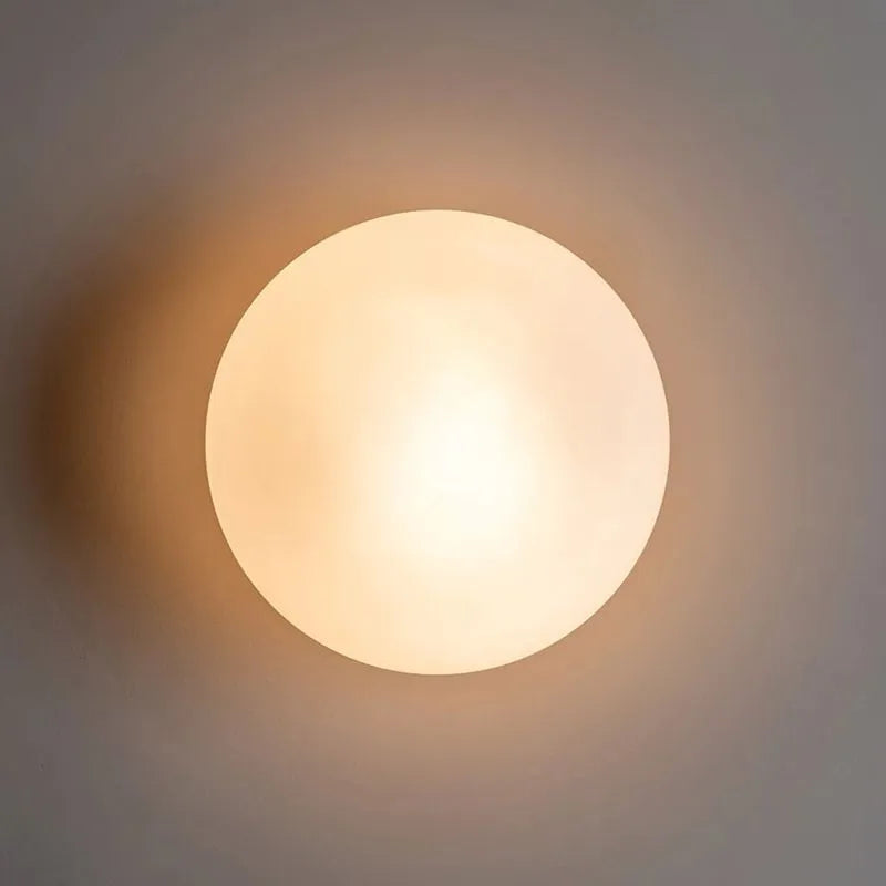 Valentina Modern Globe Shape Vanity Metal Glass LED Wall Lamp | ventumra