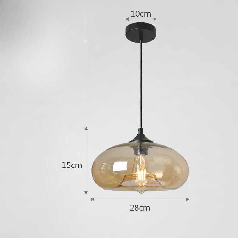 Aurelle | Retro Colored Glass Pendant Lamp For Living Room