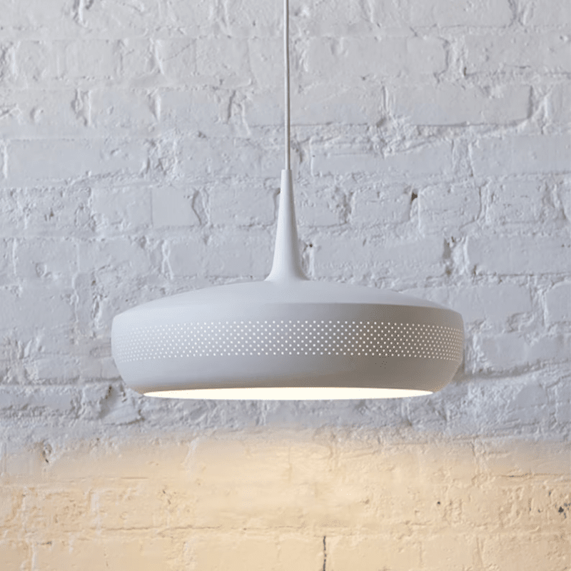 Ardell Nordic Art Pendant Light With White Metal Finish
