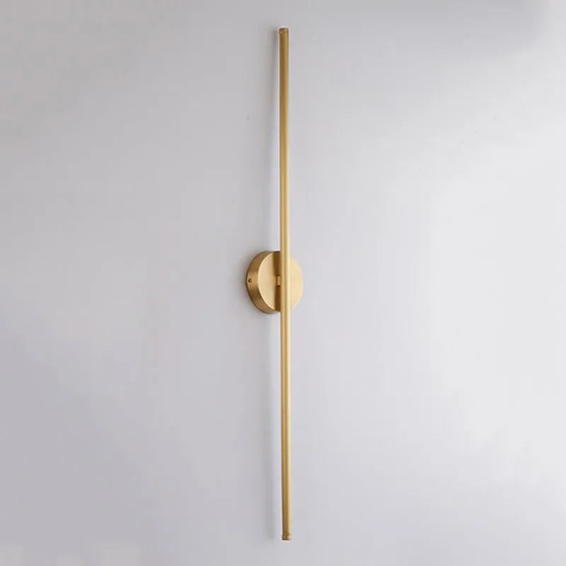 Fauro Modern Linear Metal&Silica Gel Wall Mount Lamps, Gold | ventumra