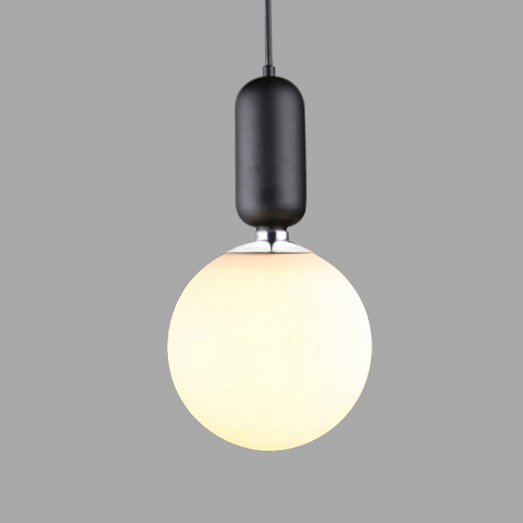 Novae Glass Globe Chandelier Modern Pendant for Dining and Living Areas