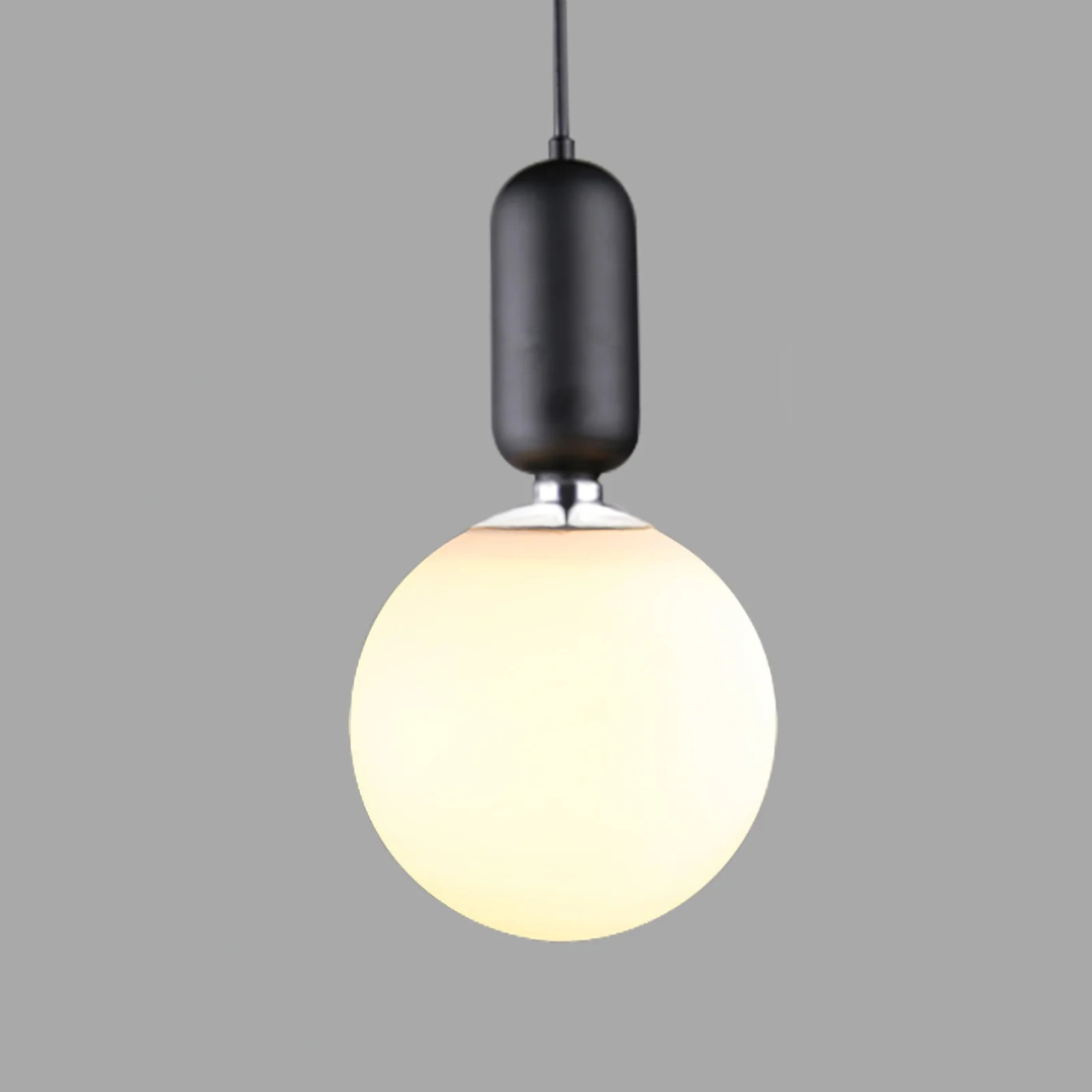 Novae Glass Globe Chandelier Modern Pendant for Dining and Living Areas