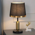 Merrow Modern Black Fabric Shade Table Lamp For Bedside Use