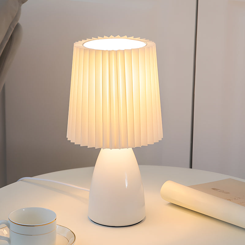 Aurelle | Glass Base Dimmable Desk Lamp With USB Port