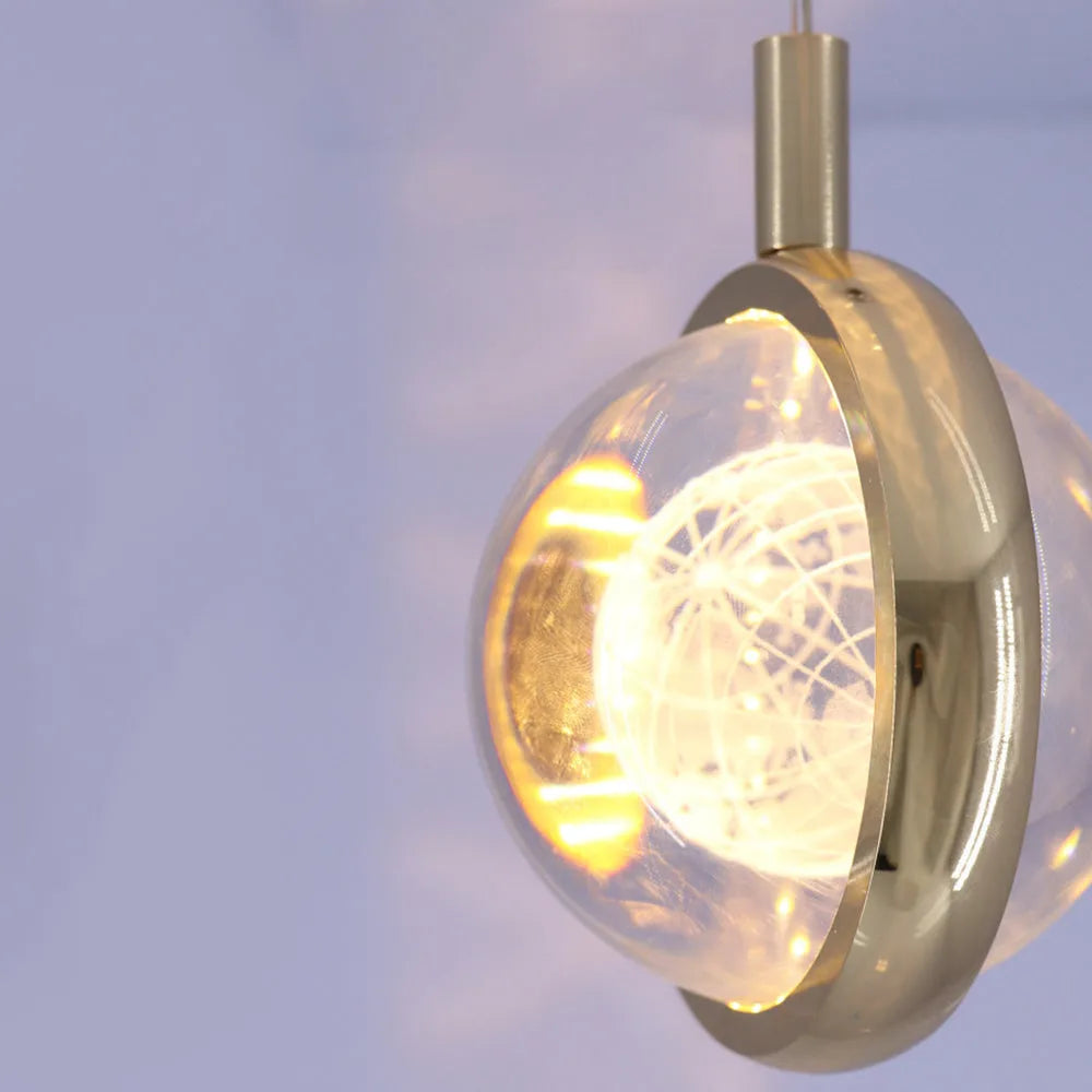 Kristy Morden Spherical Metal Pendant Light, Gold | ventumra