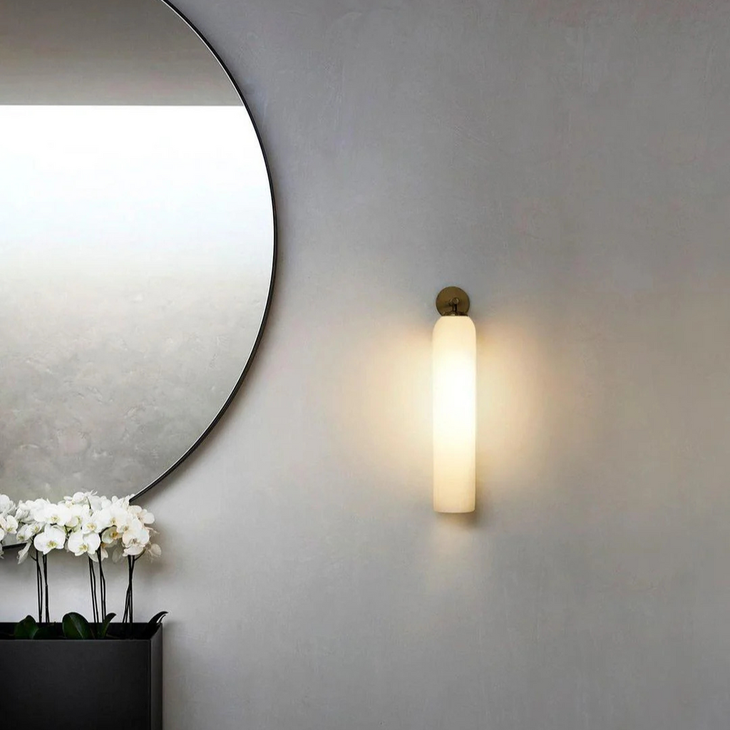 AuroraLume Glass Wall Lamp Creates Warm Indoor Glow