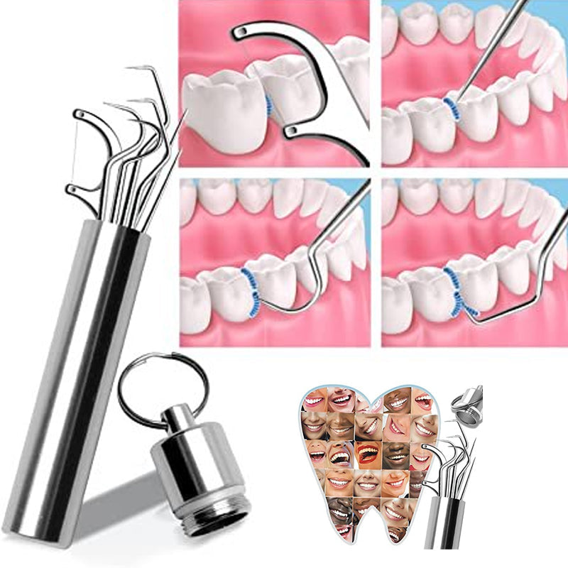 Conjunto Dentisafe de 7 peças para limpeza dentária em aço inoxidável