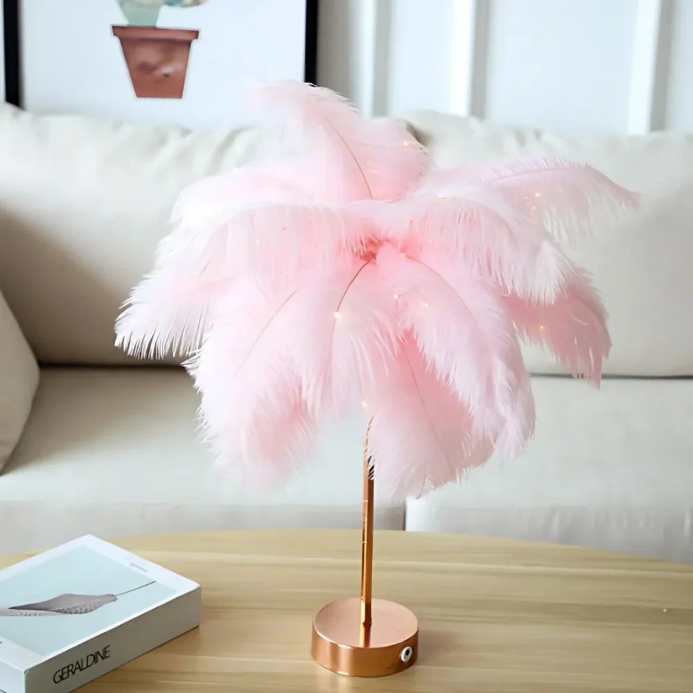 LyraQuill Lamp Feather-Inspired Soft Ambient Lighting For Any Space