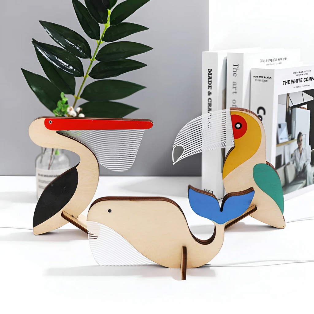 LunaWood | Wooden & Acrylic LED Night Lamp For Bedroom