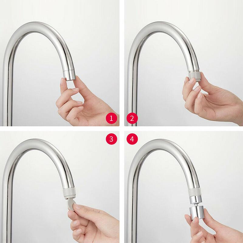 Accesorio flexible para grifo - Ahorro de agua giratorio de doble función