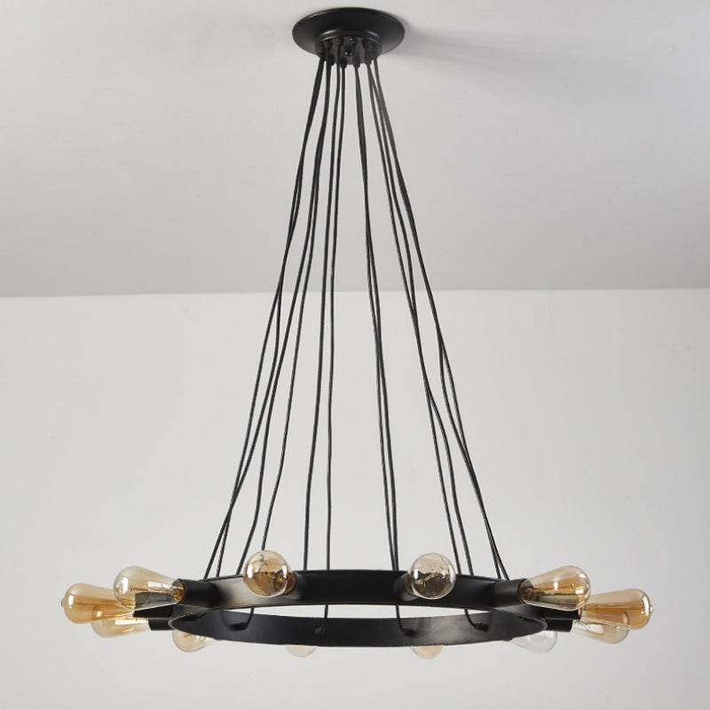 Silva Vintage LED Chandelier Brown Metal Living Room/Bar | ventumra