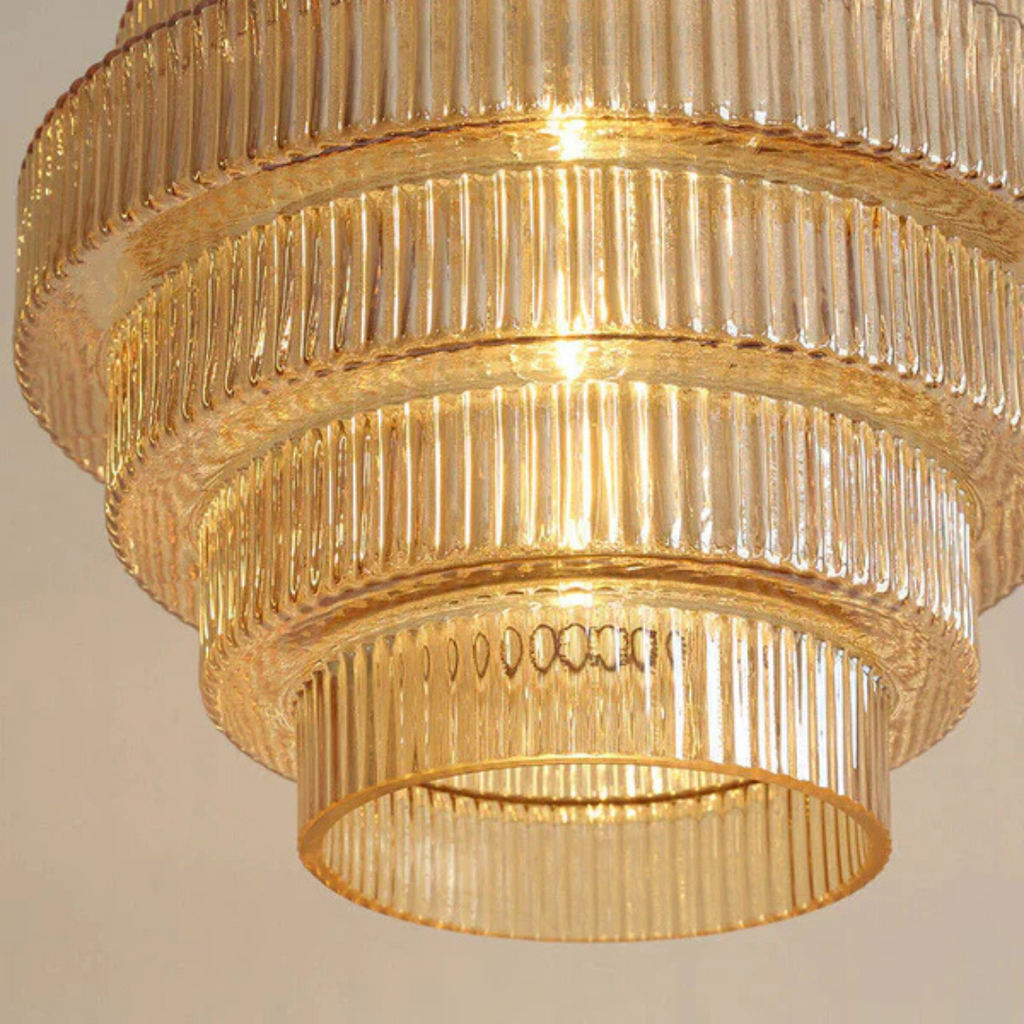 Aurelia Vintage Glass Pendant Light With Brass Accent