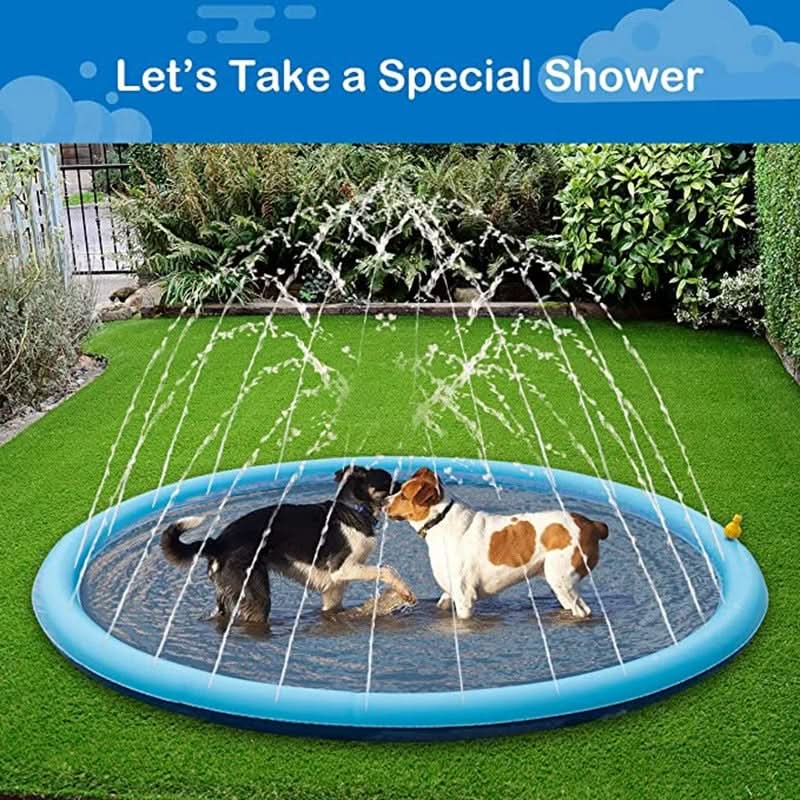 AquaPaws Interactive Water Splash Mat — Standard Faucet Mount Misting Pad