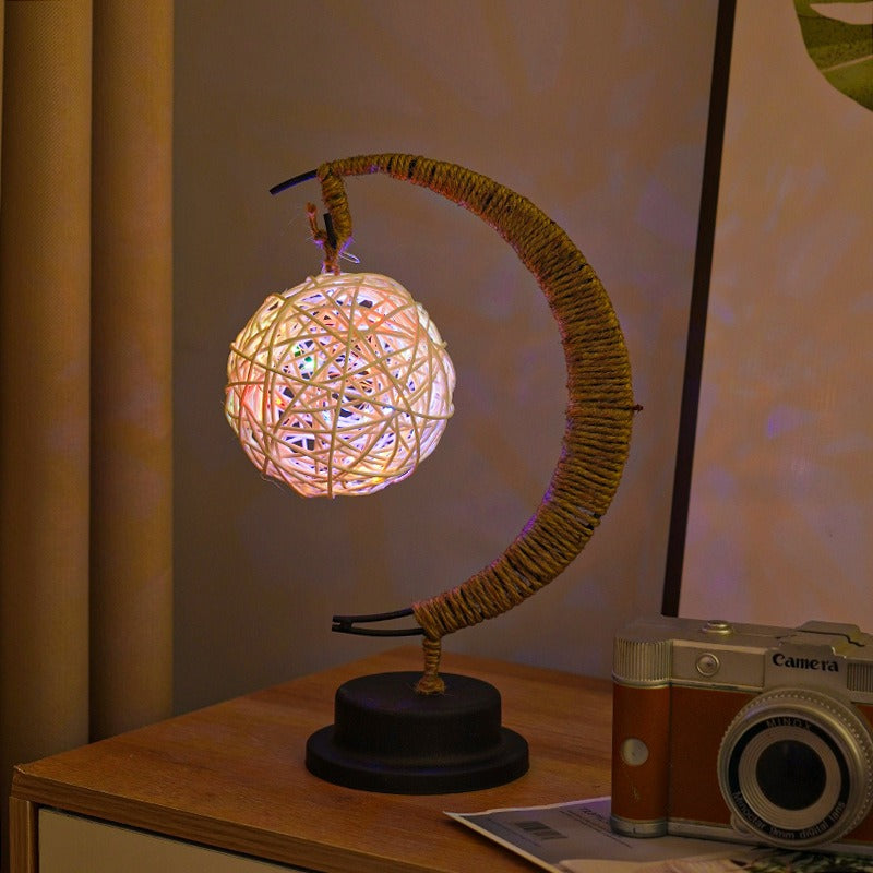 Aurelle | Warm Glass Moon Lamp for Soft Ambient Lighting