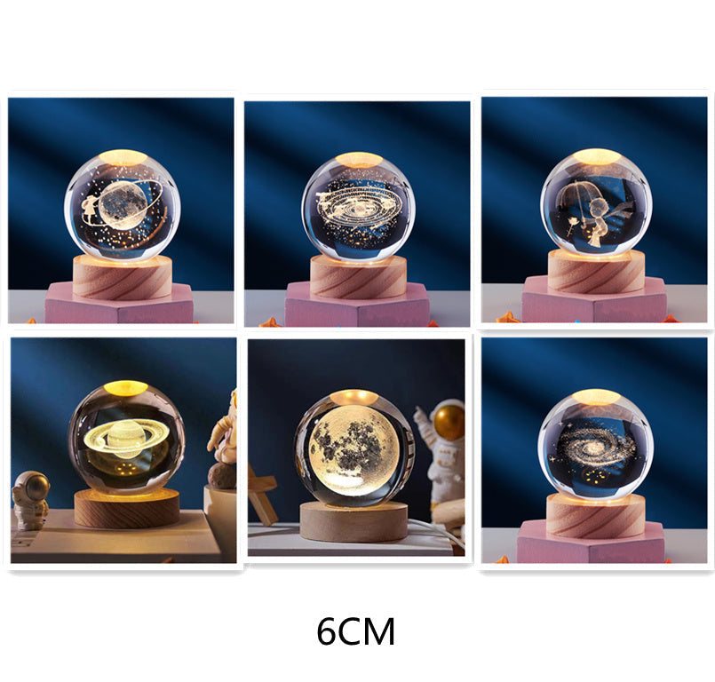 LumaOrb Elegant Ambient 3D Night Lamp For Bedroom Decor