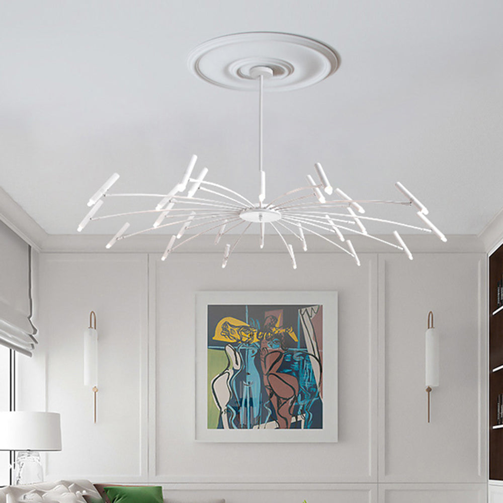 Arisha Modern Blown Linear Metal Multi-heads Chandelier | ventumra