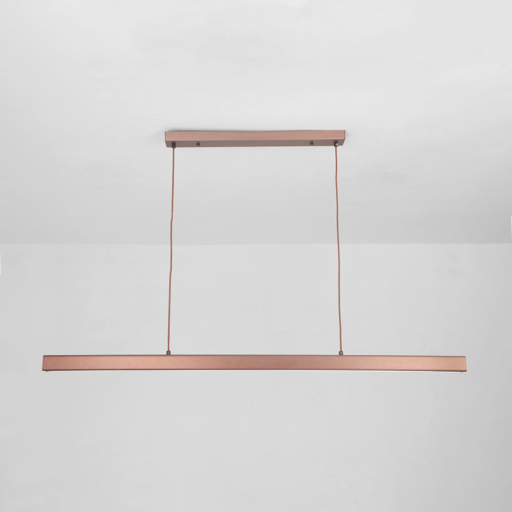 Nowoczesna liniowa metalowa lampa wisząca LED Thala, czarno-brązowa | ventumra