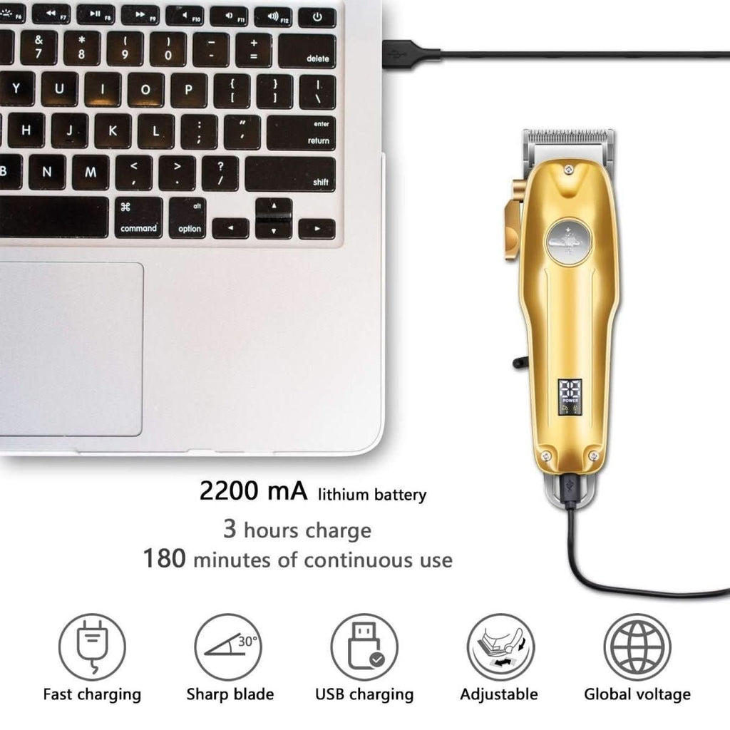 Tondeuse à cheveux rechargeable sans fil NovaTrim avec écran LED
