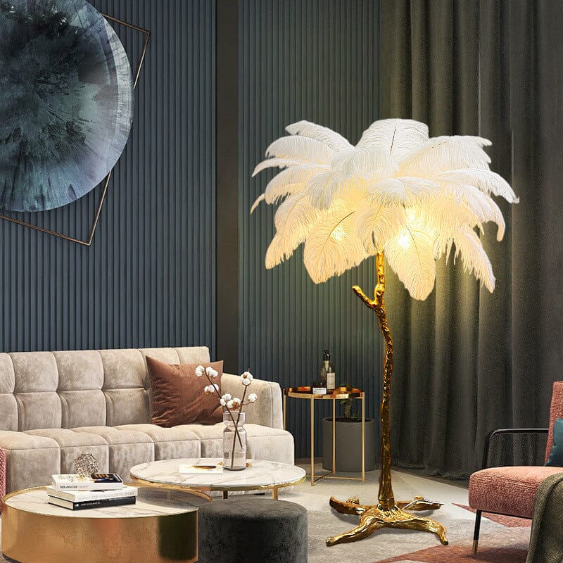 AuraFeather Luxe Floor Lamp for Modern Living Spaces