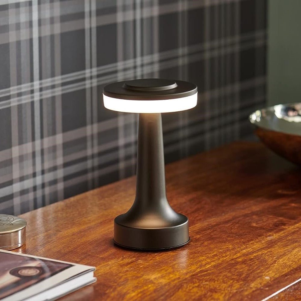 NovaBar Retro Bar Table Lamp Sleek Chrome Finish Accent