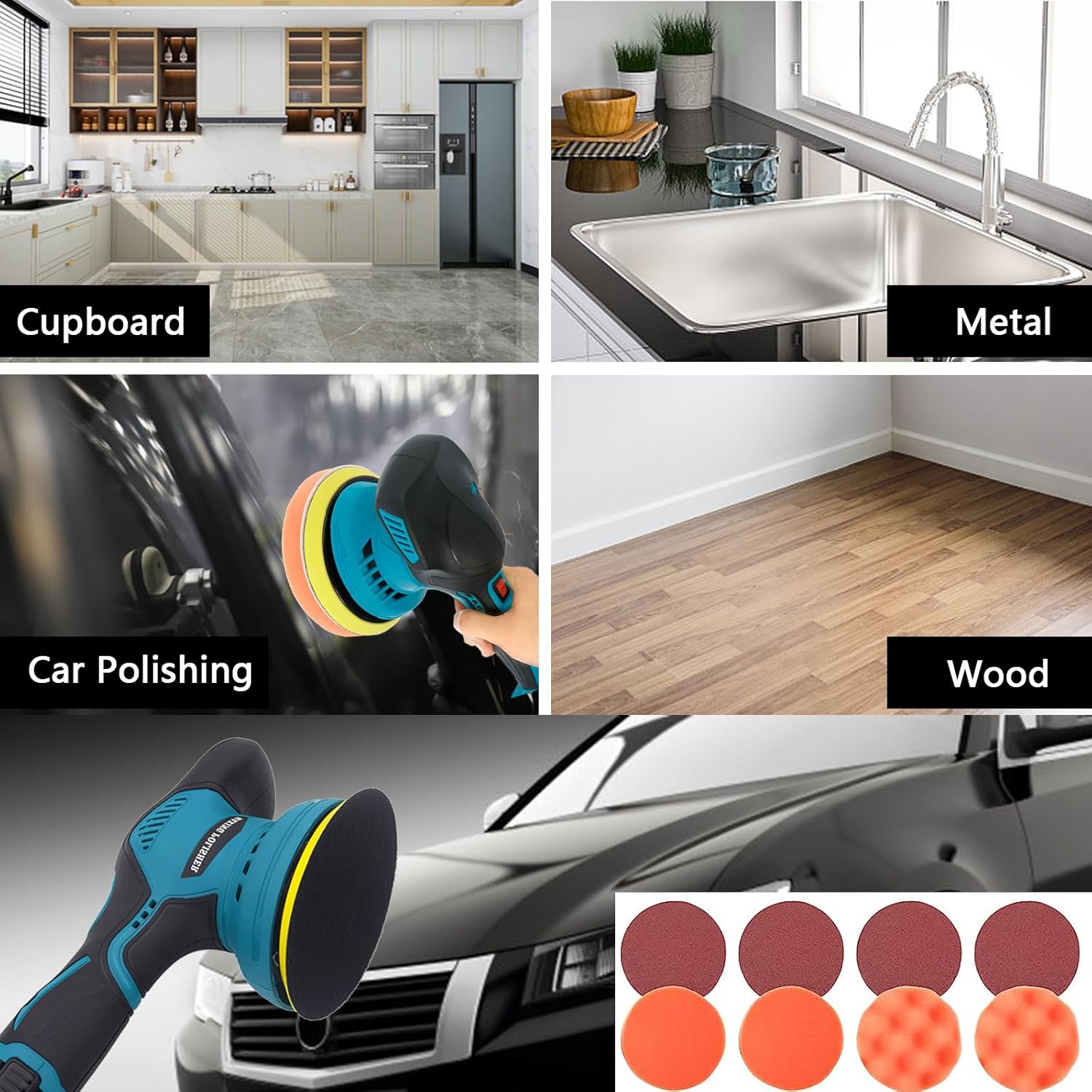 Cordless Car Polisher with Dual Batteries and 8-Speed Control – Torvex | ventumra