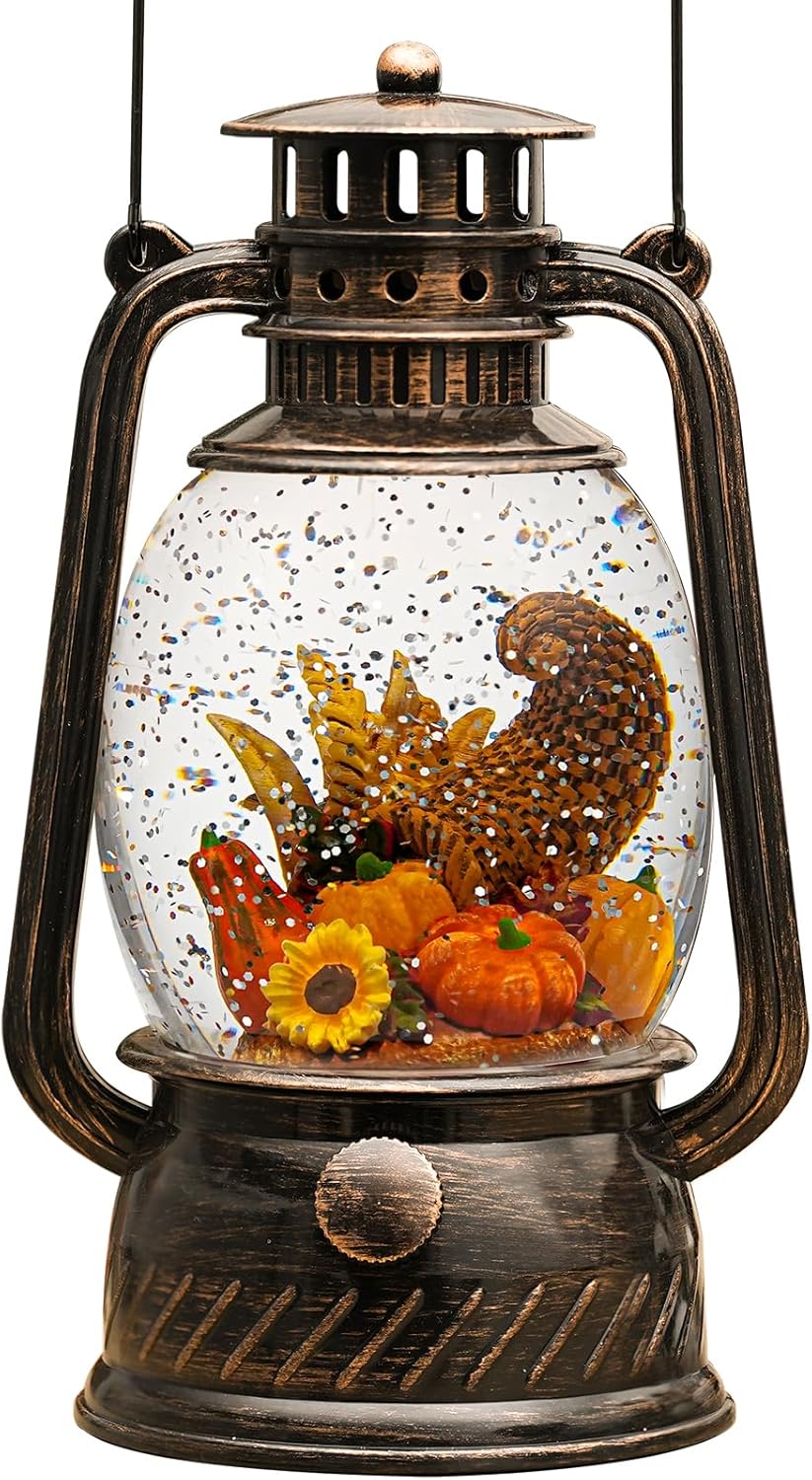 Pumpkin Autumn Decorative Lamp — Warm LED Light, 6-Hour Timer