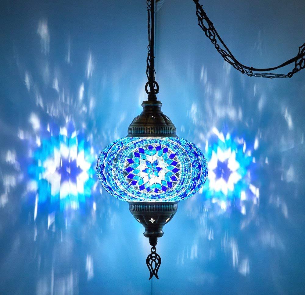 Elara Mosaic Glass Pendant Lamp Handmade Deco Ceiling Light