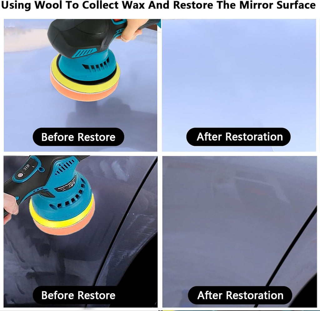 Cordless Car Polisher with Dual Batteries and 8-Speed Control – Torvex | ventumra