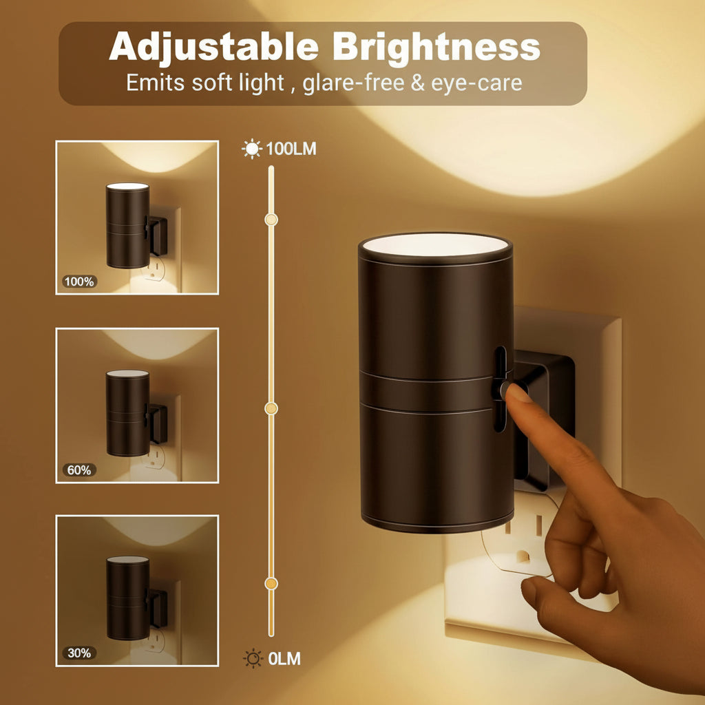 LumenNest Automatic Dimmable LED Night Light — Dusk Sensor, Glare-Free Soft Glow