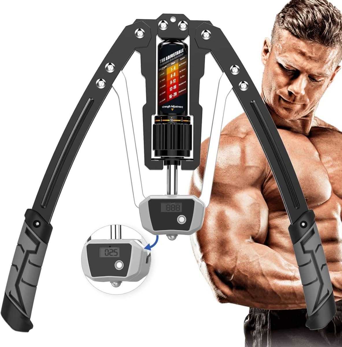 HydraMove Adjustable Hydraulic Arm Trainer — Built-In Fluid Cylinder, Progressive Resistance