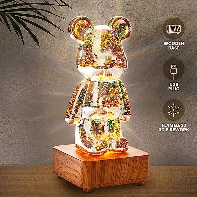 CuddleSpark Bear Glow Lamp for Kids' Rooms and Naps