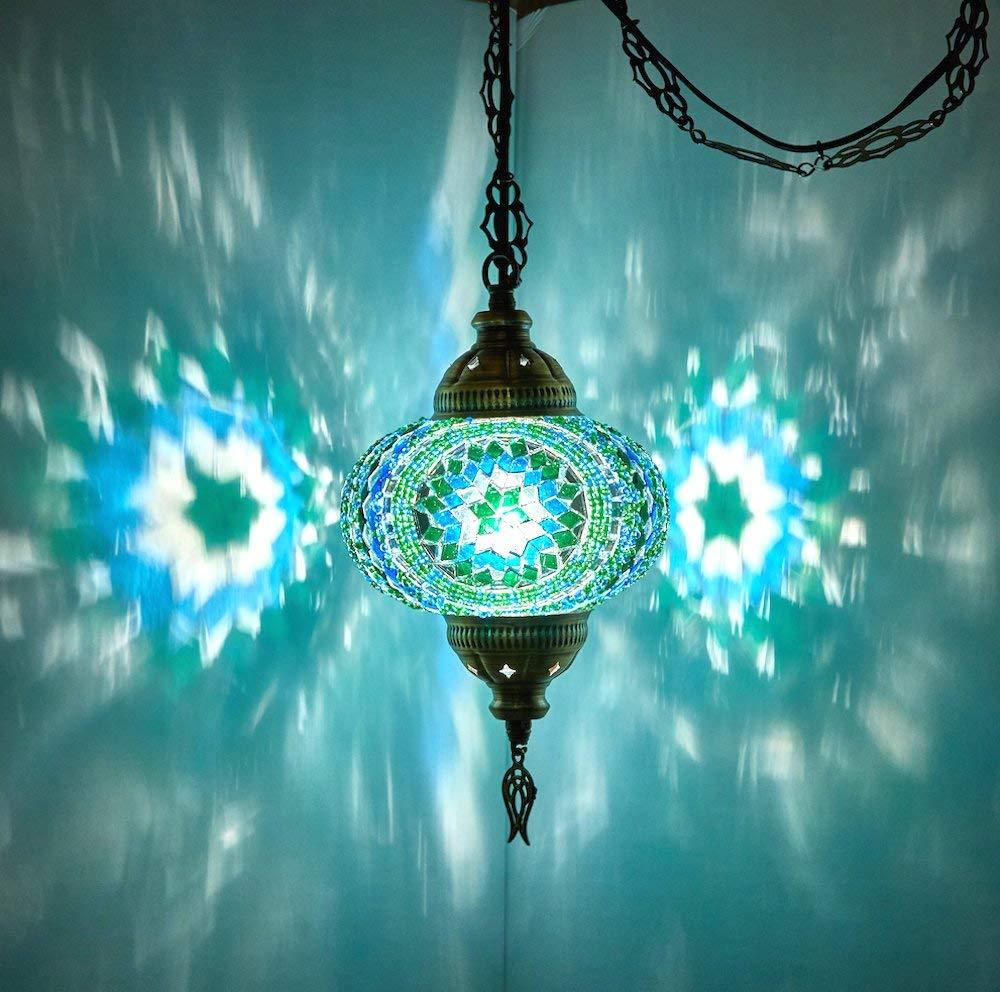 Elara Mosaic Glass Pendant Lamp Handmade Deco Ceiling Light