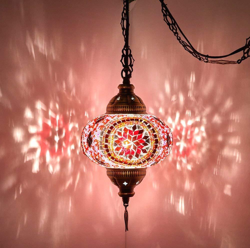 Elara Mosaic Glass Pendant Lamp Handmade Deco Ceiling Light