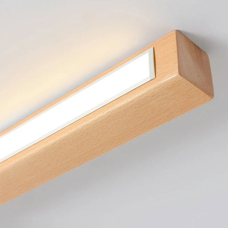 Arisha Linear Slim Ceiling Light, Wood | ventumra