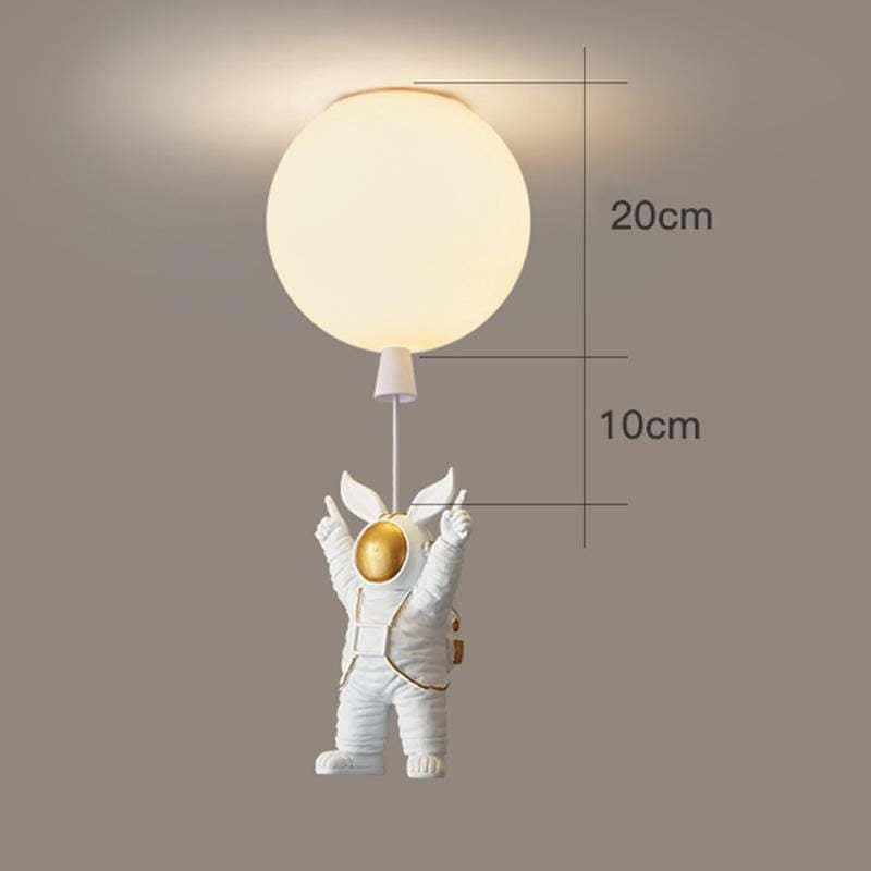 Aria Astronaut Balloon Flush Mount Ceiling Light, L 20/25/30/35cm | ventumra